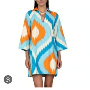 Olivia James The Label Dress Medium Taylor Ikat Print